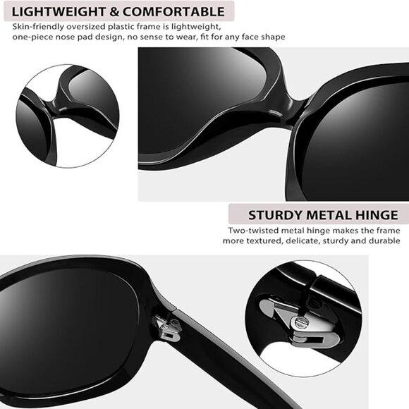 Oversized Sunglasses Womens Trendy Polarized Large Driving Sun Glasses Ladies